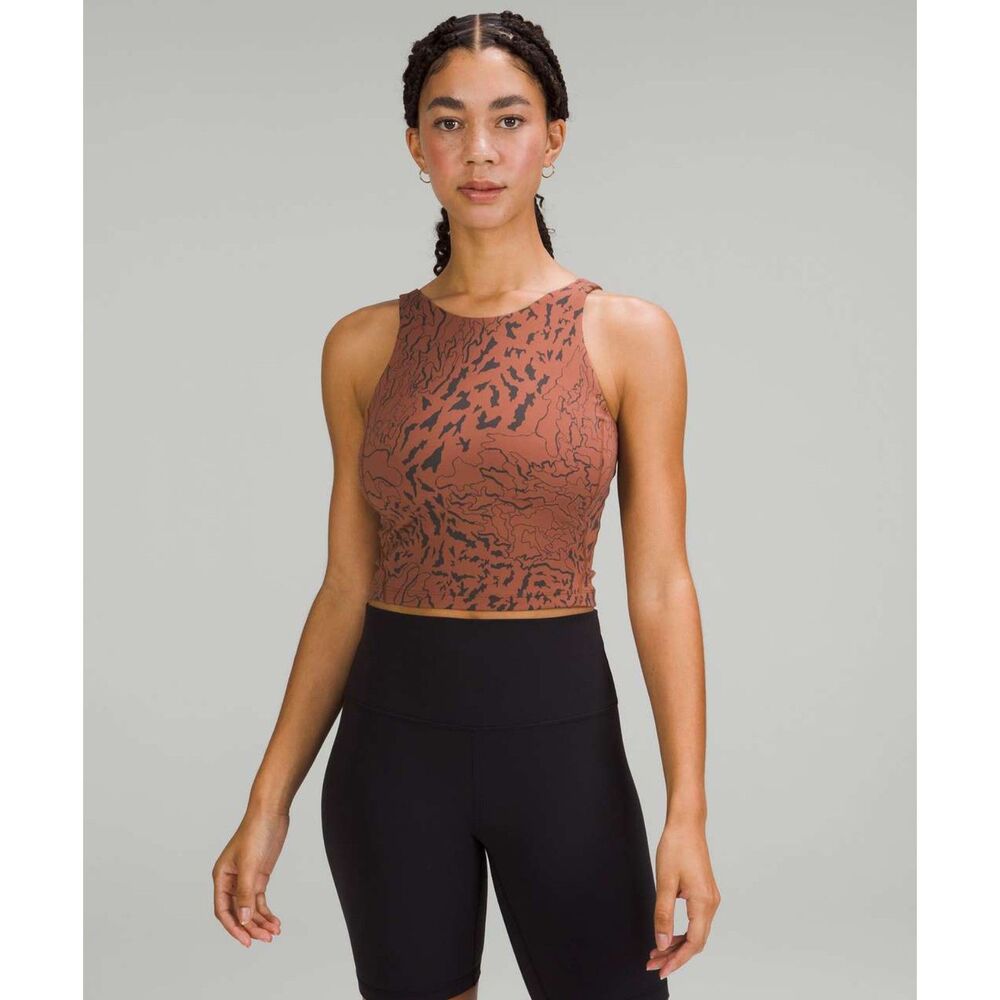 Lululemon Align High-Neck Tank Size 6 Camo Contour Jacquard Ancient Copper NWOT - Picture 1 of 5